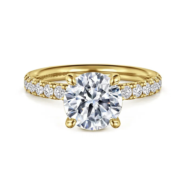 Gabriel & Co. Winslow Yellow Gold Engagement Ring SVS Fine Jewelry Oceanside, NY