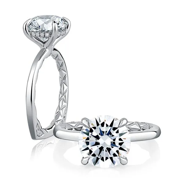 A.Jaffe White Gold Diamond Engagement Ring SVS Fine Jewelry Oceanside, NY