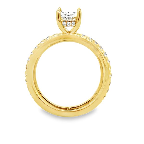 A.Jaffe Yellow Gold Diamond Engagement Ring Image 3 SVS Fine Jewelry Oceanside, NY