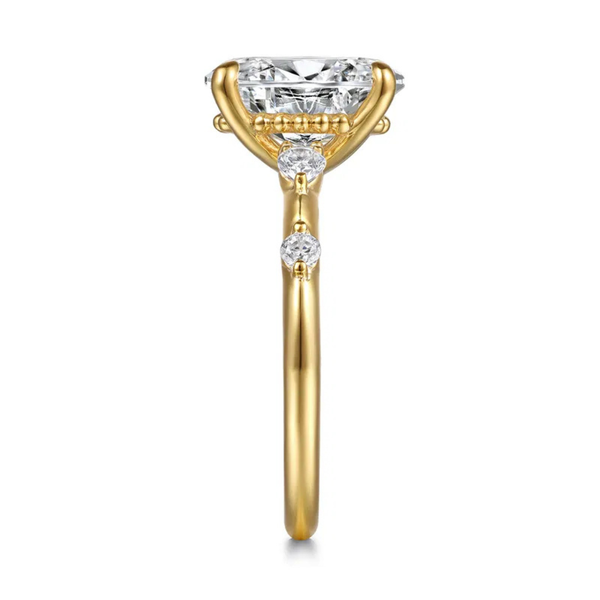 Gabriel & Co. Carinna Yellow Gold Diamond Engagement Ring Image 4 SVS Fine Jewelry Oceanside, NY
