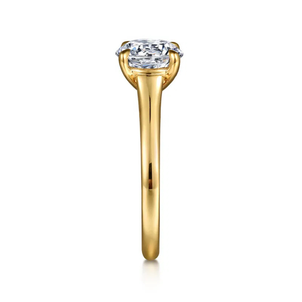 Gabriel & Co. Rosey Yellow Gold Diamond Engagement Ring Image 4 SVS Fine Jewelry Oceanside, NY