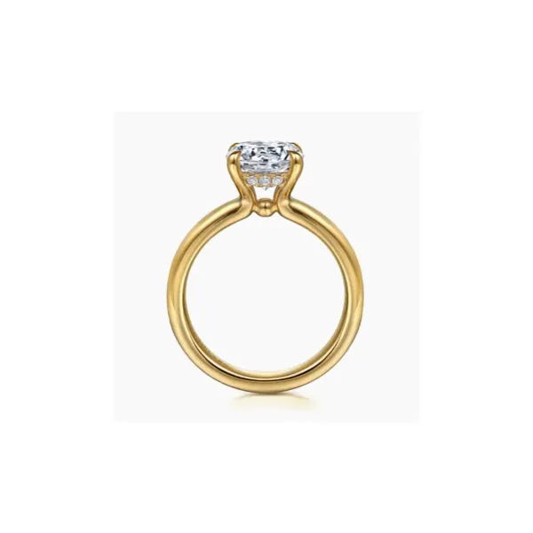 Gabriel & Co. Neema Yellow Gold Diamond Engagement Ring Image 2 SVS Fine Jewelry Oceanside, NY