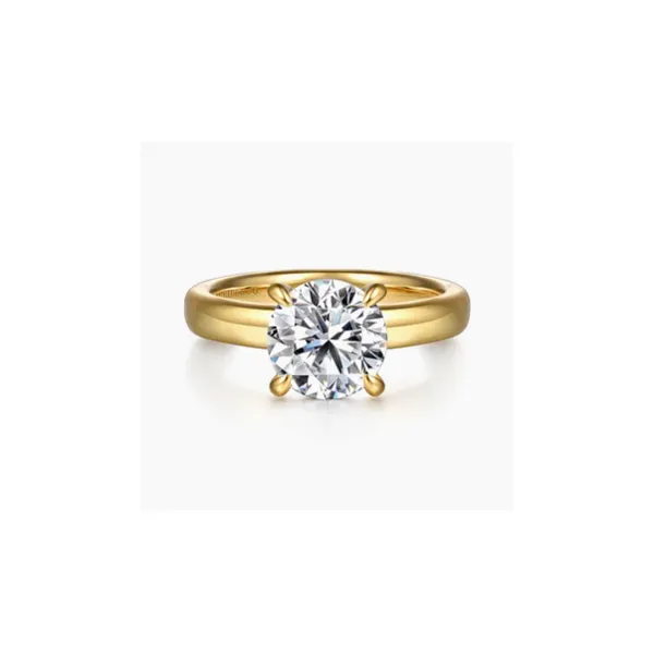 Gabriel & Co. Neema Yellow Gold Diamond Engagement Ring SVS Fine Jewelry Oceanside, NY