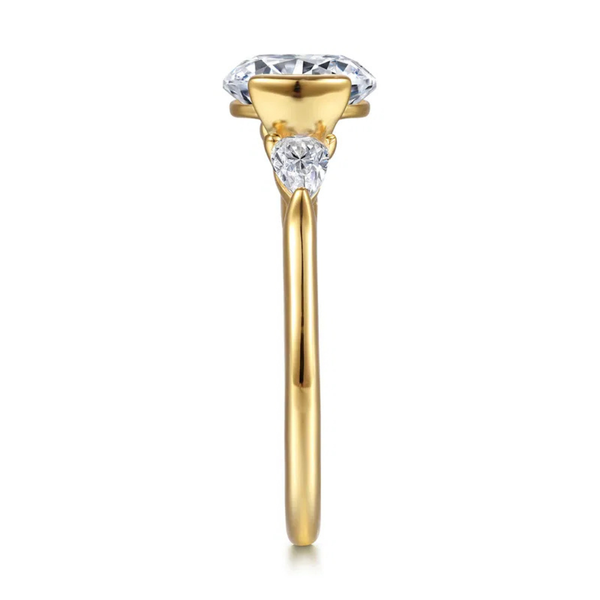 Gabriel & Co. Alesandra Yellow Gold Diamond Engagement Ring Image 4 SVS Fine Jewelry Oceanside, NY