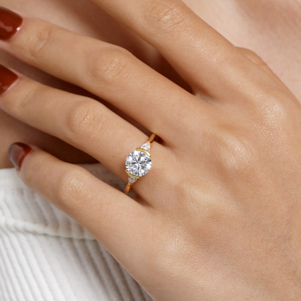 Gabriel & Co. Alesandra Yellow Gold Diamond Engagement Ring Image 5 SVS Fine Jewelry Oceanside, NY