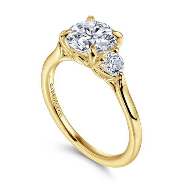 Gabriel & Co. Cove Yellow Gold Diamond Engagement Ring Image 3 SVS Fine Jewelry Oceanside, NY