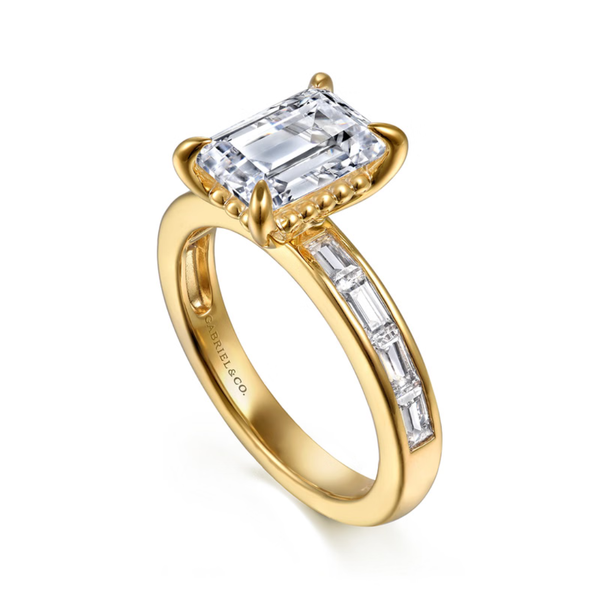Gabriel & Co. Carolie Yellow Gold Engagement Ring Image 3 SVS Fine Jewelry Oceanside, NY