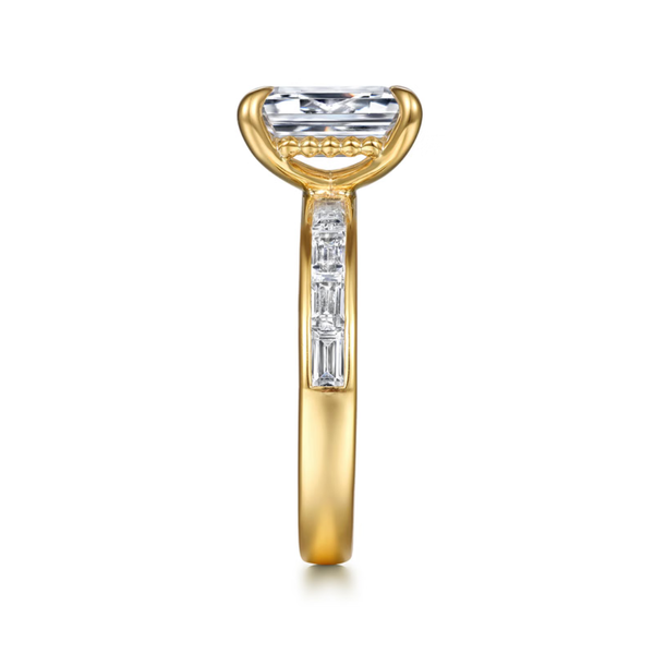Gabriel & Co. Carolie Yellow Gold Engagement Ring Image 4 SVS Fine Jewelry Oceanside, NY