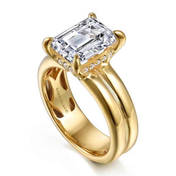 Gabriel & Co. Robin Yellow Gold Engagement Ring Image 3 SVS Fine Jewelry Oceanside, NY