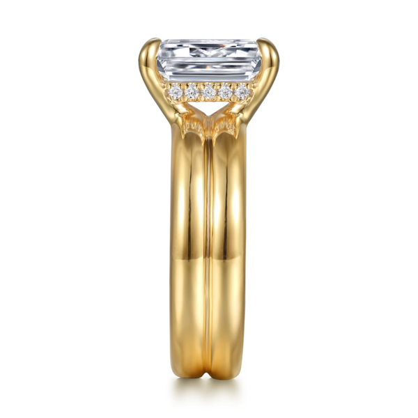 Gabriel & Co. Robin Yellow Gold Engagement Ring Image 4 SVS Fine Jewelry Oceanside, NY