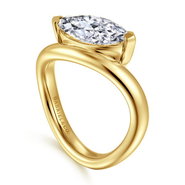 Gabriel & Co. Averie Yellow Gold Engagement Ring Image 3 SVS Fine Jewelry Oceanside, NY