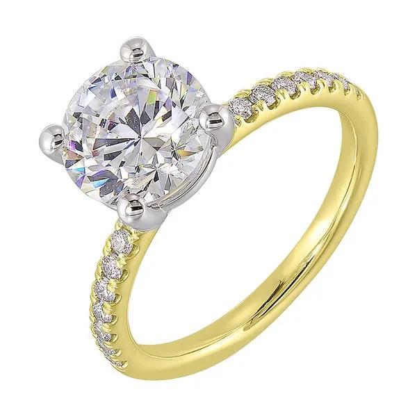 White & Yellow Gold Engagement Ring, 0.20Cttw SVS Fine Jewelry Oceanside, NY