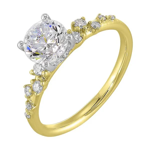 White & Yellow Gold Engagement Ring, 0.25Cttw SVS Fine Jewelry Oceanside, NY