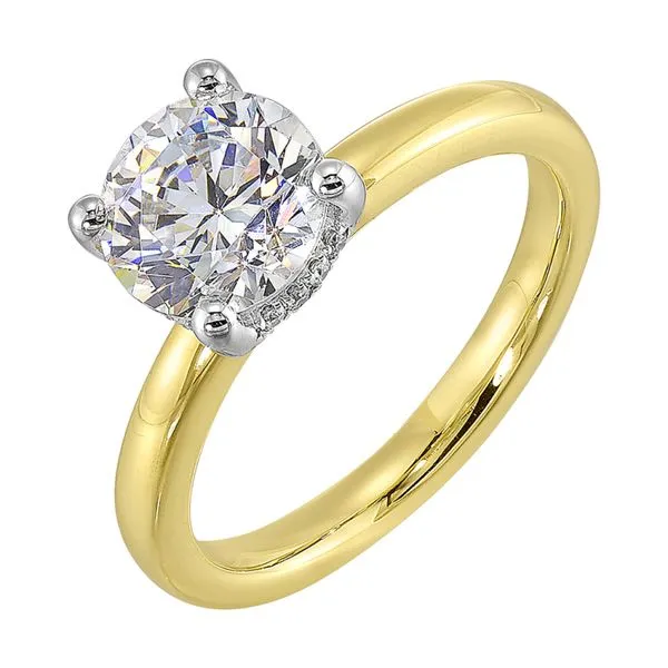 Yellow & White Gold Engagement Ring, 0.07Cttw SVS Fine Jewelry Oceanside, NY