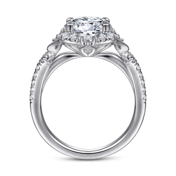 Gabriel & Co. Victorian 14K White Gold Veronique Engagement Ring Image 2 SVS Fine Jewelry Oceanside, NY