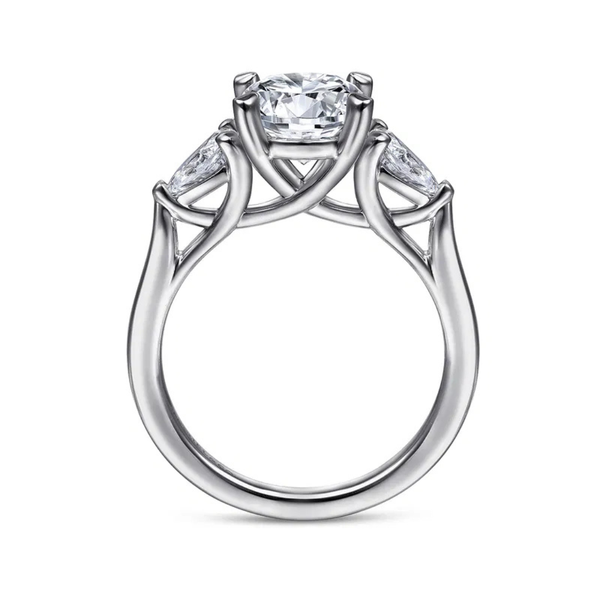 Gabriel & Co. Classic 14K White Gold Sunday Engagement Ring Image 2 SVS Fine Jewelry Oceanside, NY