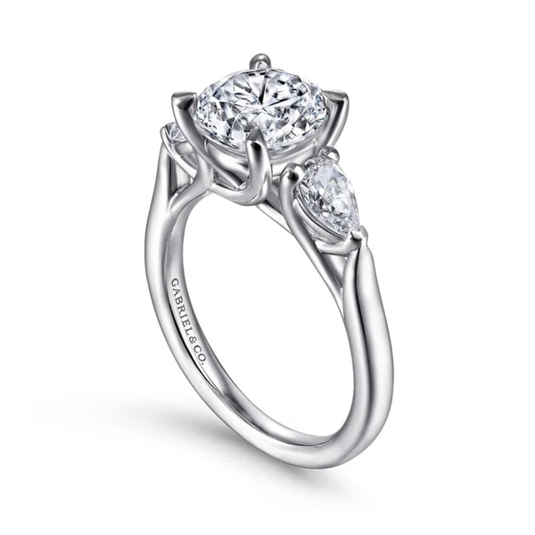 Gabriel & Co. Classic 14K White Gold Sunday Engagement Ring Image 3 SVS Fine Jewelry Oceanside, NY