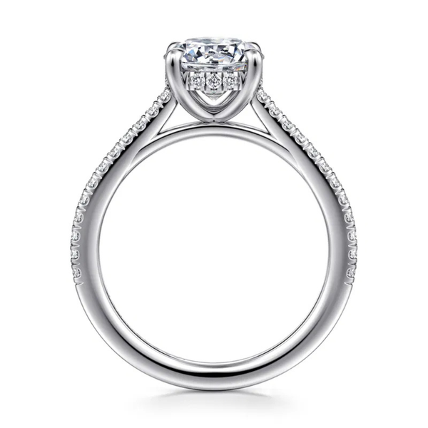 Gabriel & Co. Classic 14K White Aline Engament Ring Image 2 SVS Fine Jewelry Oceanside, NY
