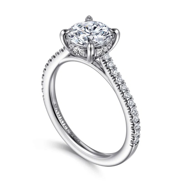 Gabriel & Co. Classic 14K White Aline Engament Ring Image 3 SVS Fine Jewelry Oceanside, NY