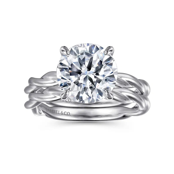 Gabriel & Co. Classic 14K White Gold Emersin Engagement Ring Image 4 SVS Fine Jewelry Oceanside, NY