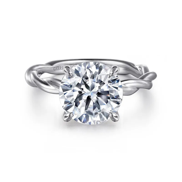 Gabriel & Co. Classic 14K White Gold Emersin Engagement Ring SVS Fine Jewelry Oceanside, NY