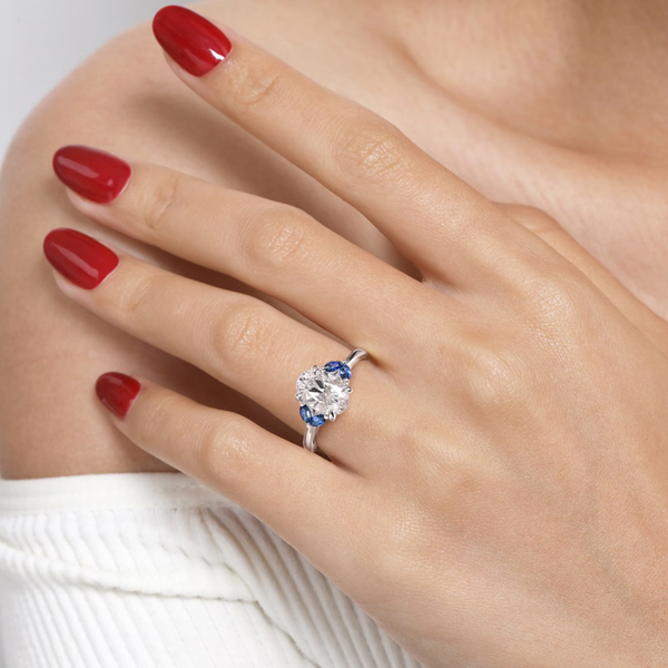 Gabriel & Co. Contemporary 14k White Gold Dani Oval Engagement Ring Image 5 SVS Fine Jewelry Oceanside, NY