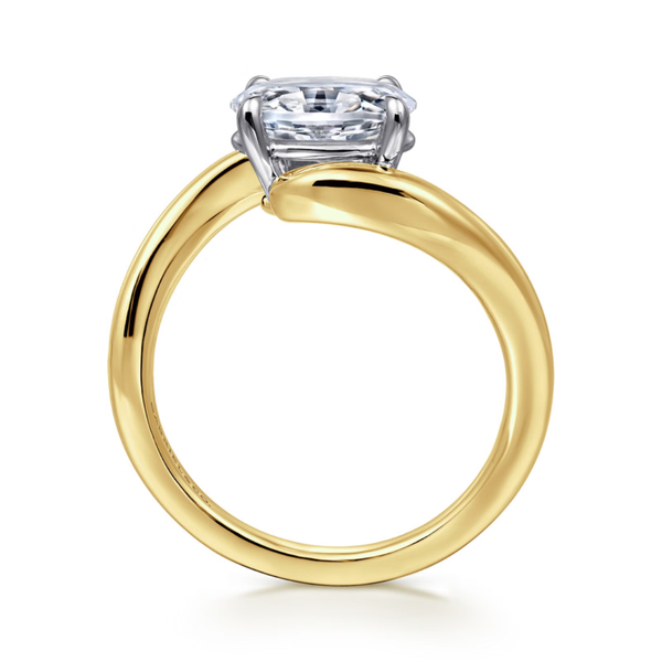 Gabriel & Co. Contemporary 14K Yellow Gold Delphi Bypass Oval Engagement Ring Image 2 SVS Fine Jewelry Oceanside, NY