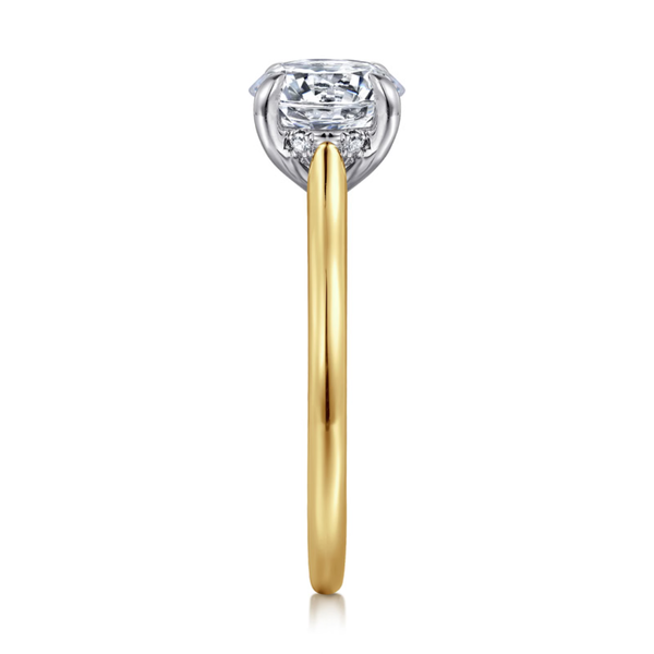 Gabriel & Co. Classic 14K Yellow Gold Ericka Round Engagement Ring Image 4 SVS Fine Jewelry Oceanside, NY