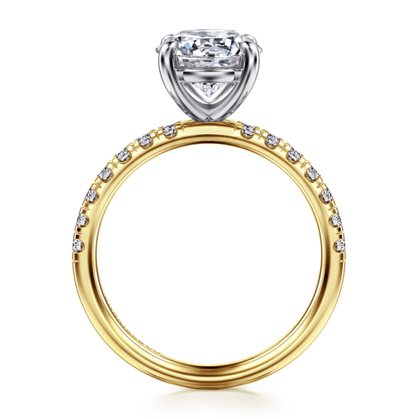 Gabriel & Co. Contemporary 14K Yellow-White Winslow Engagement Ring Image 2 SVS Fine Jewelry Oceanside, NY