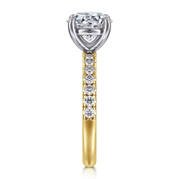 Gabriel & Co. Contemporary 14K Yellow-White Winslow Engagement Ring Image 4 SVS Fine Jewelry Oceanside, NY