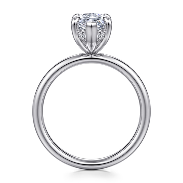 Gabriel & Co. Classic14K White Gold Peace Marquise Cut Engagement Ring Image 2 SVS Fine Jewelry Oceanside, NY