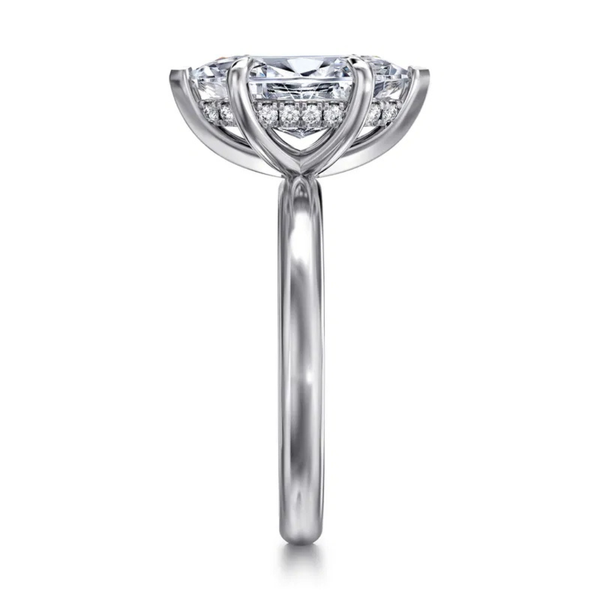 Gabriel & Co. Classic14K White Gold Peace Marquise Cut Engagement Ring Image 4 SVS Fine Jewelry Oceanside, NY