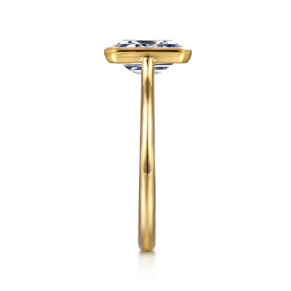 Gabriel & Co. Contemporary 14K Yellow Gold Brooke Emerald Cut Engagement Ring Image 4 SVS Fine Jewelry Oceanside, NY