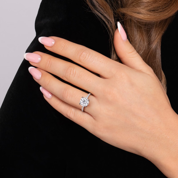 Gabriel & Co. Classic 14K White Gold Lorenzo Round  Engagement Ring Image 5 SVS Fine Jewelry Oceanside, NY