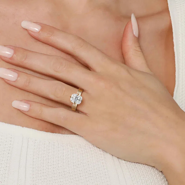 Gabriel & Co. Contemporary 14K Yellow Gold Cassandra Elongated Cushion Cut Engagement Ring Image 5 SVS Fine Jewelry Oceanside, NY