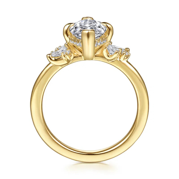 Gabriel & Co. Starlight 14K Yellow Gold Cicely Marquise Cut Engagement Ring Image 2 SVS Fine Jewelry Oceanside, NY