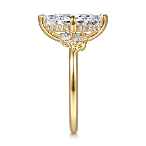 Gabriel & Co. Starlight 14K Yellow Gold Cicely Marquise Cut Engagement Ring Image 4 SVS Fine Jewelry Oceanside, NY
