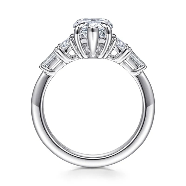 Gabriel & Co. Classic14K White Gold Commit Pear Cut Engagement Ring Image 2 SVS Fine Jewelry Oceanside, NY