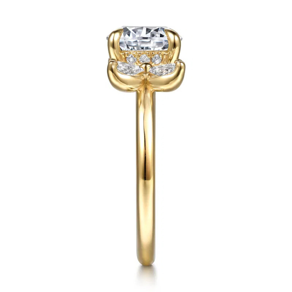 Gabriel & Co. Contemporary 14K Yellow Gold Desire Toi et Moi Round Shape Engagement Ring Image 4 SVS Fine Jewelry Oceanside, NY