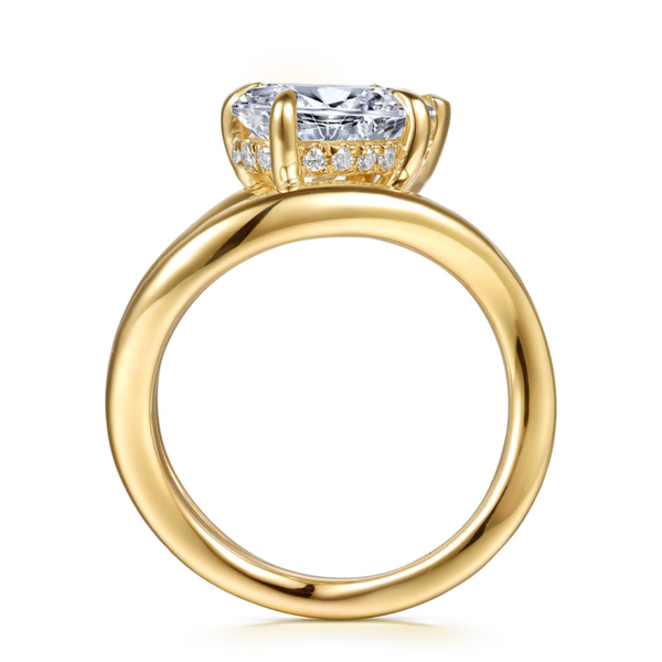 Gabriel & Co. Contemporary 14K Yellow Gold Eleanora Pear Shape Wrap Engagement Ring Image 2 SVS Fine Jewelry Oceanside, NY