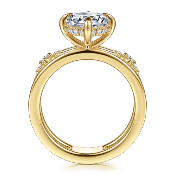 Gabriel & Co. Contemporary 14K Yellow Gold Everlasting Shape Compass Prong Engagement Ring Image 2 SVS Fine Jewelry Oceanside, NY
