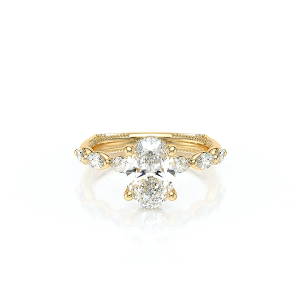 Verragio Vanguard Oval Diamond Engagement Ring in 14K Yellow Gold SVS Fine Jewelry Oceanside, NY