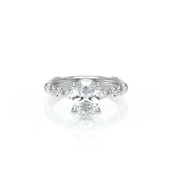 Verragio Vanguard Oval Diamond Engagement Ring in 14K White Gold SVS Fine Jewelry Oceanside, NY