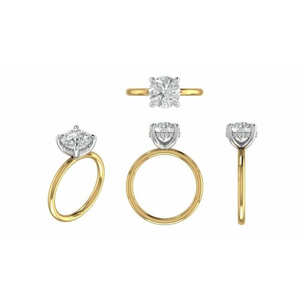 A.Jaffe White & Yellow Gold Engagement Ring SVS Fine Jewelry Oceanside, NY