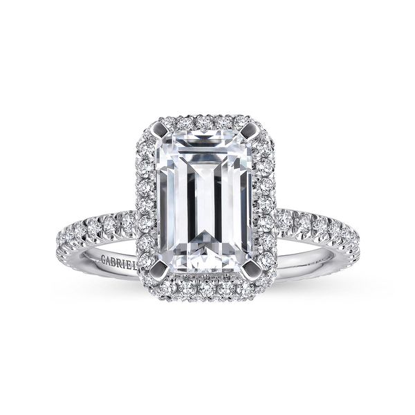Gabriel & Co. Mary White Gold Diamond Engagement Ring Image 5 SVS Fine Jewelry Oceanside, NY