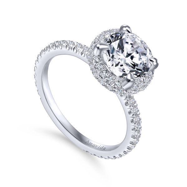 Gabriel & Co. Mary White Gold Diamond Engagement Ring Image 3 SVS Fine Jewelry Oceanside, NY