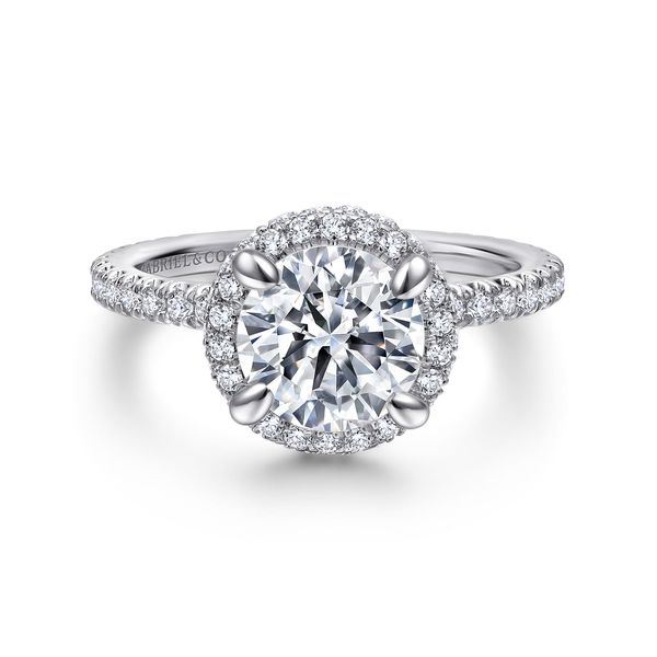 Gabriel & Co. Mary White Gold Diamond Engagement Ring SVS Fine Jewelry Oceanside, NY