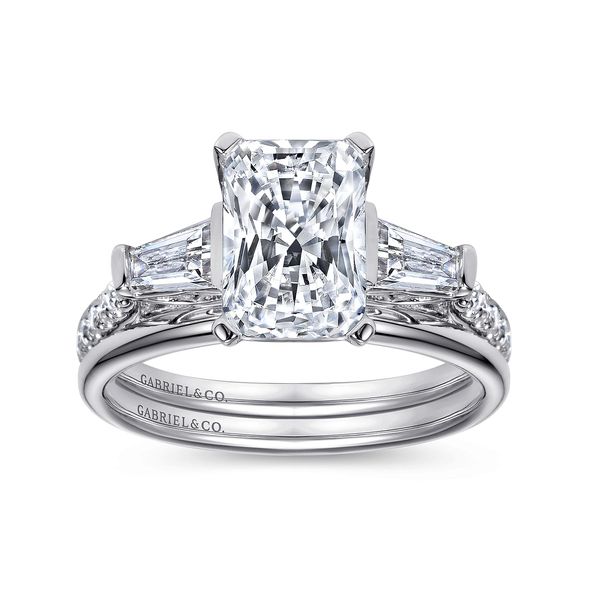 Gabriel & Co. Sheryl White Gold Diamond Engagement Ring Image 4 SVS Fine Jewelry Oceanside, NY