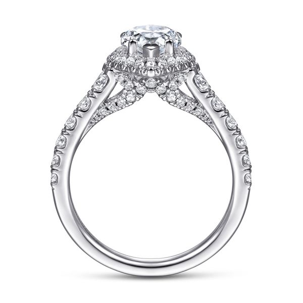 Gabriel & Co. Hazel White Gold Diamond Engagement Ring Image 2 SVS Fine Jewelry Oceanside, NY