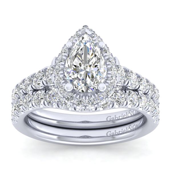 Gabriel & Co. Hazel White Gold Diamond Engagement Ring Image 4 SVS Fine Jewelry Oceanside, NY